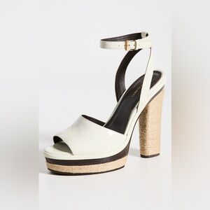 Tory Burch Brown and Cream Platform Shoes with Sophisticated Style